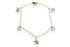 PAVÉ DIAMOND XO STAR & CIRCLE DROP CHARM BRACELET image 0