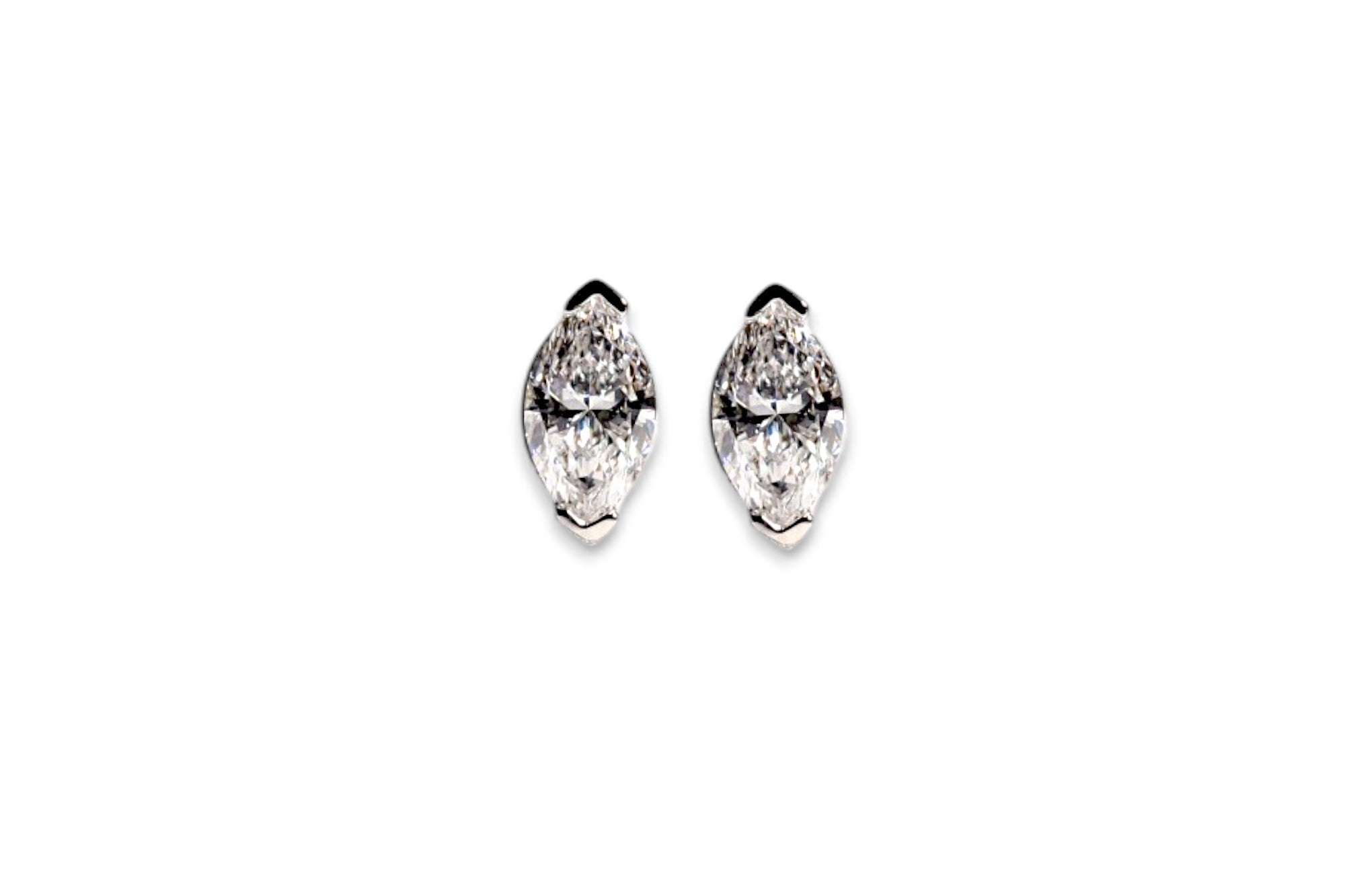 LUXURY LAB-GROWN MARQUISE CUT DIAMOND STUD EARRINGS image 0