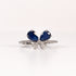 BLUE SAPPHIRE & DIAMOND BUTTERFLY RING image 0