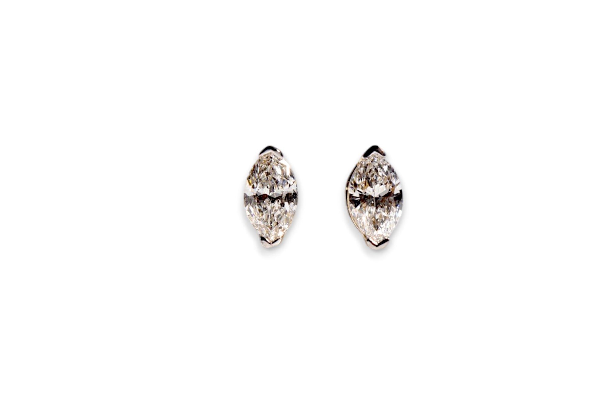 LUXURY LAB-GROWN MARQUISE CUT DIAMOND STUD EARRINGS image 0