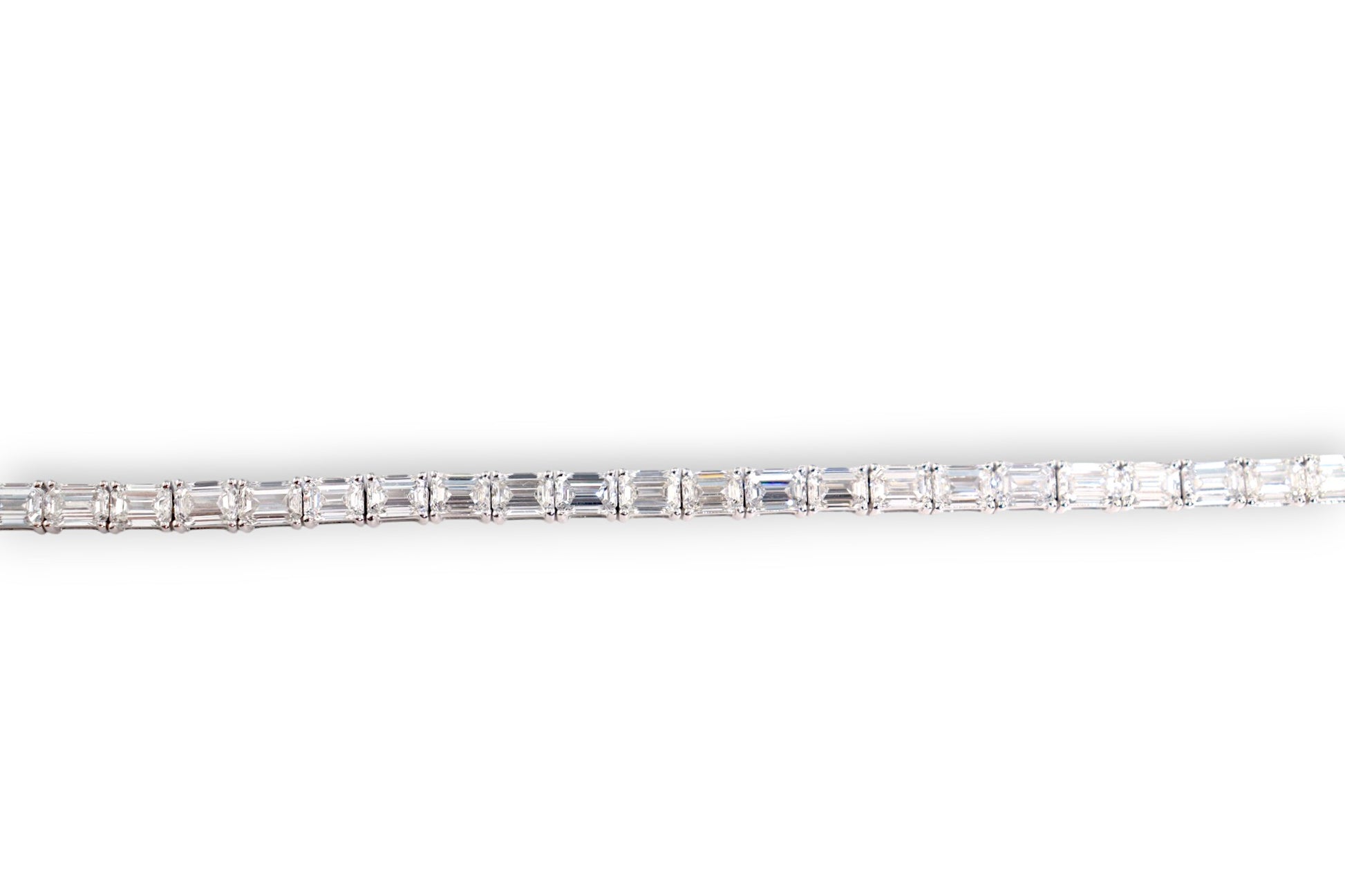 LUXURY LAB-GROWN EMERALD CUT DIAMOND TENNIS BRACELET image 3