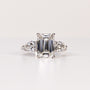 LAB-GROWN DIAMOND EMERALD-CUT & PEAR SIDE-STONE THREE-STONE ENGAGEMENT RING image 0