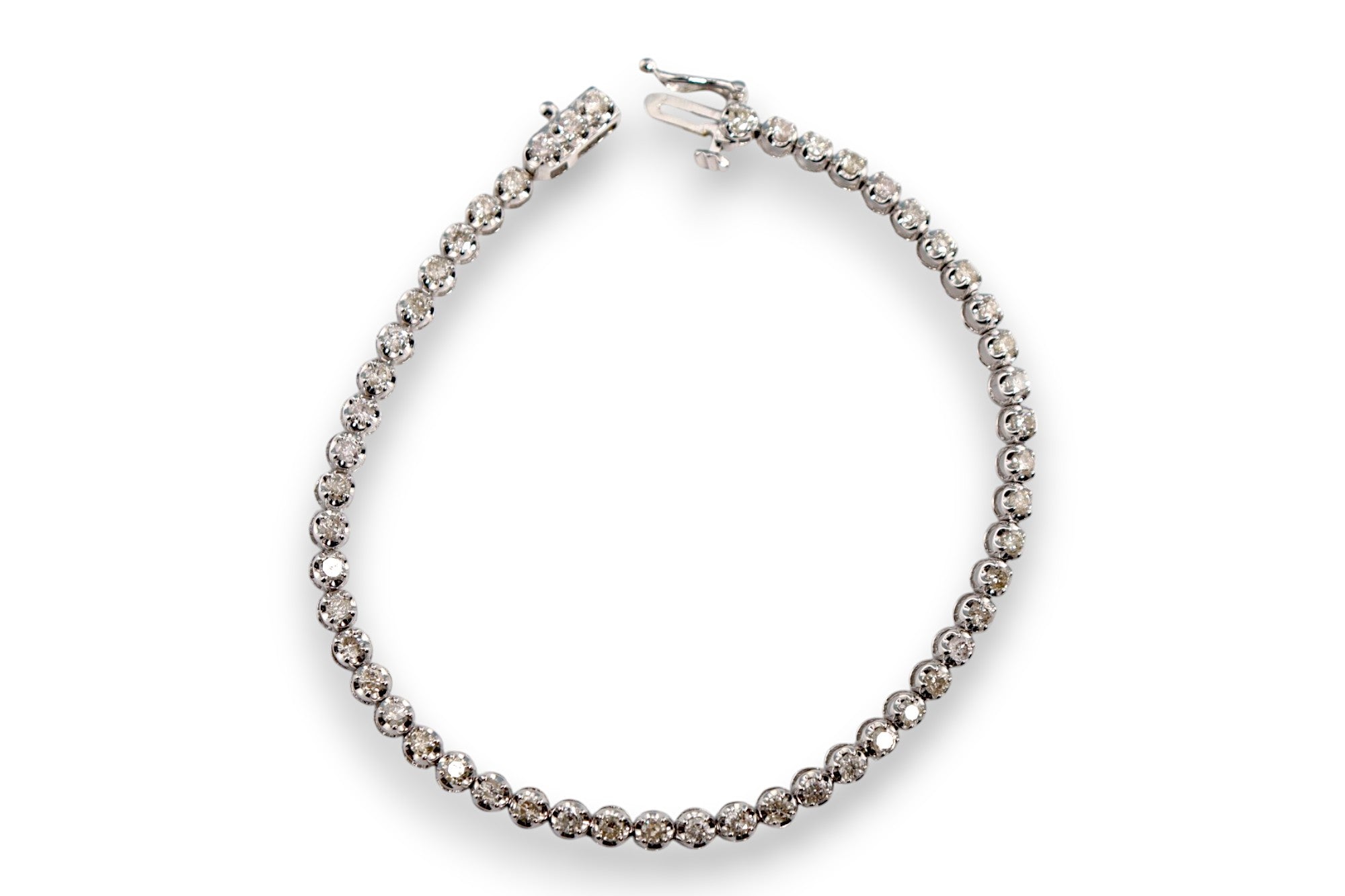 ROUND BRILLIANT DIAMOND TENNIS BRACELET image 0