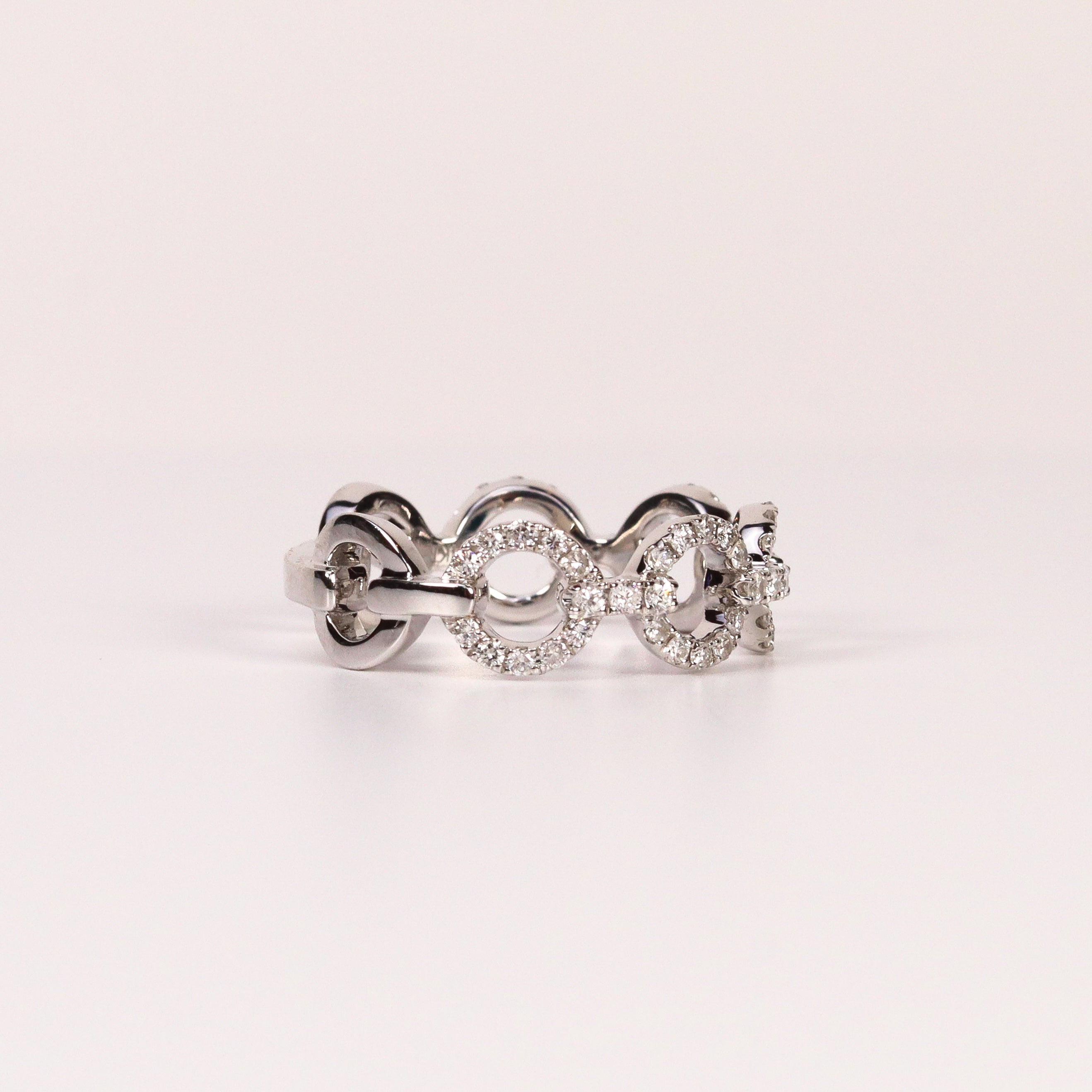 DIAMOND ROUND CHAIN LINK RING image 1