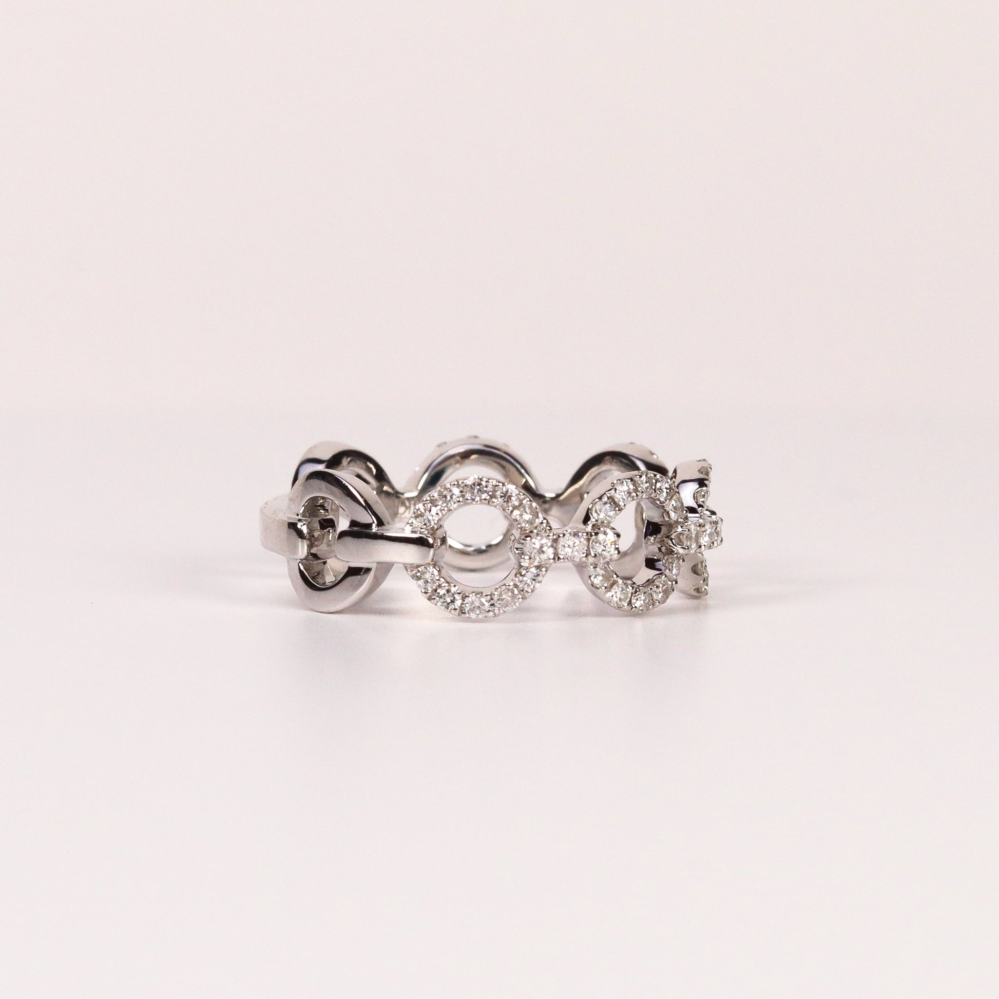 DIAMOND ROUND CHAIN LINK RING image 1