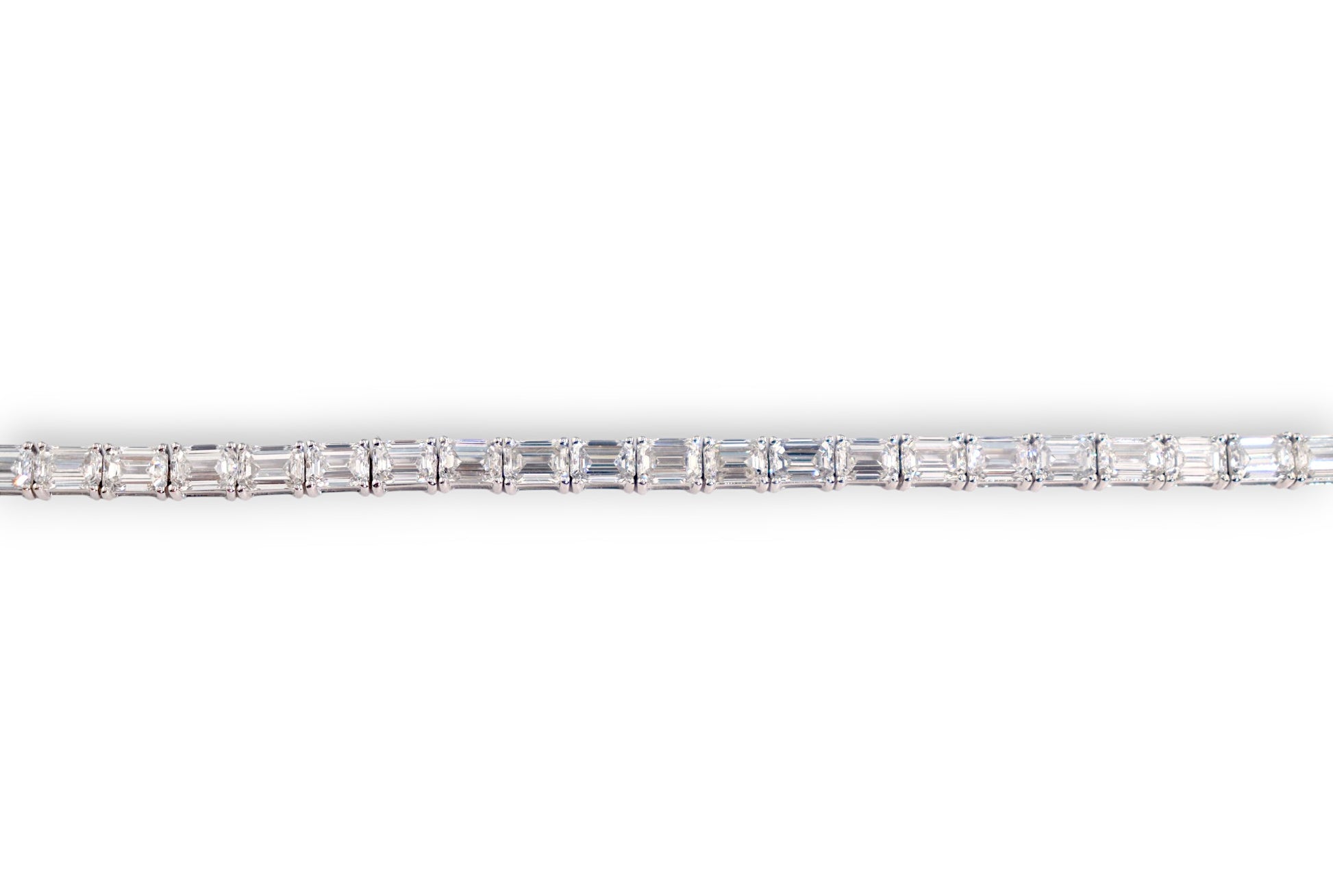 LUXURY LAB-GROWN EMERALD CUT DIAMOND TENNIS BRACELET image 1