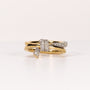 DIAMOND HALF PAVÉ KNOT RING image 0