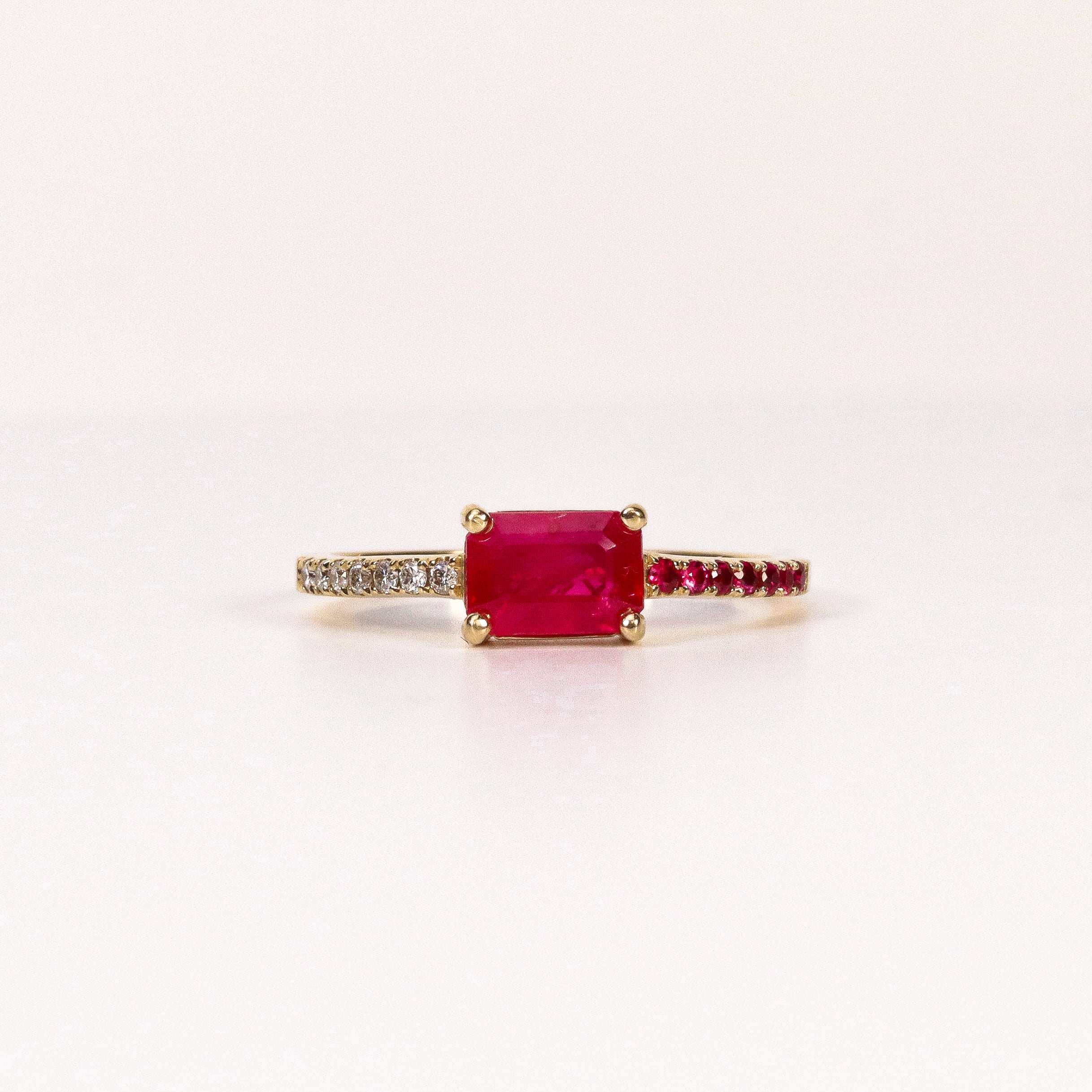 RUBY & DIAMOND RADIANT-CUT RING image 0