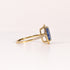BLUE SAPPHIRE & DIAMOND ELONGATED CUSHION HALO RING image 2