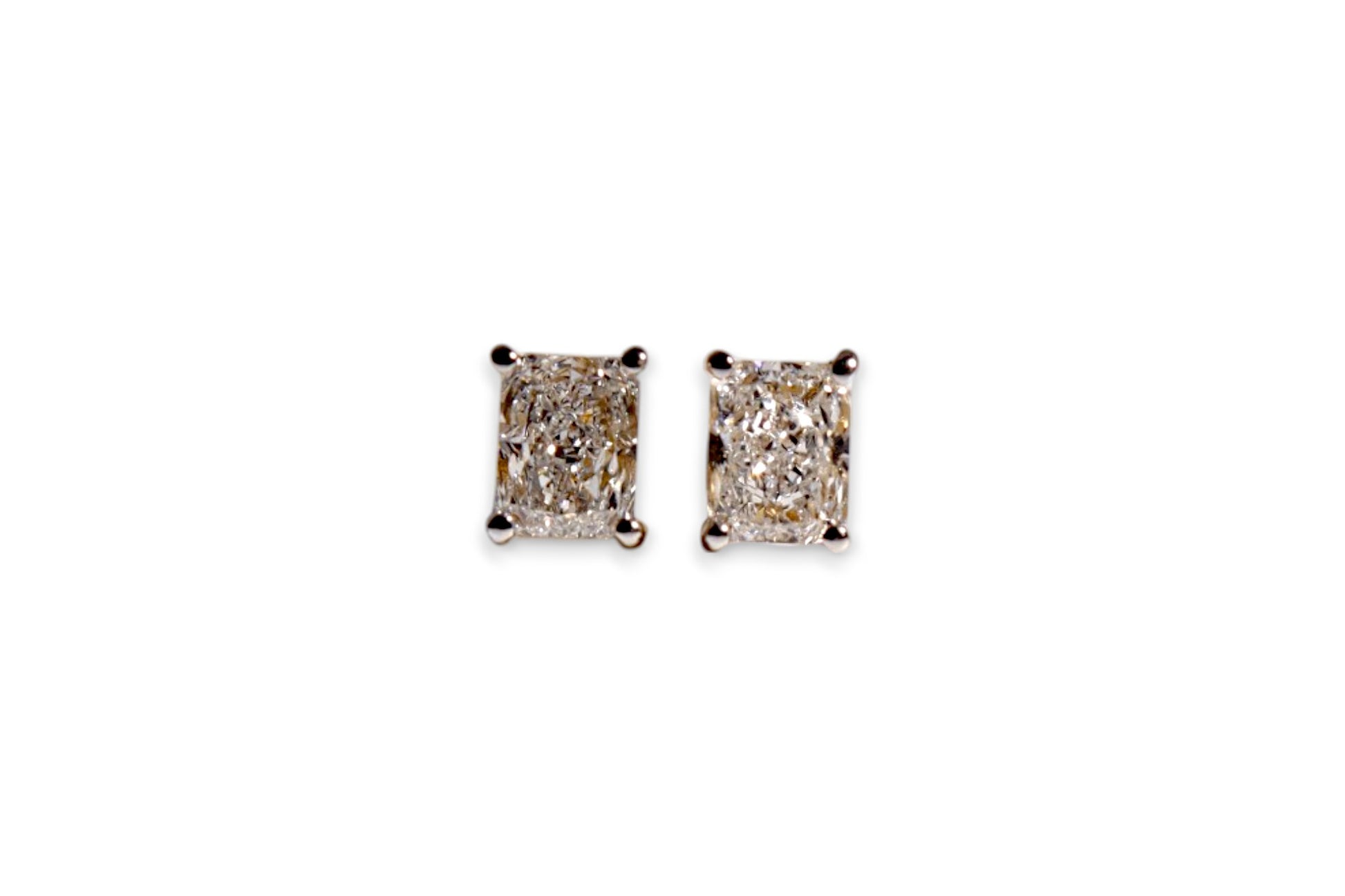 LUXURY LAB-GROWN RADIANT SQUARE CUT DIAMOND STUD EARRINGS image 0