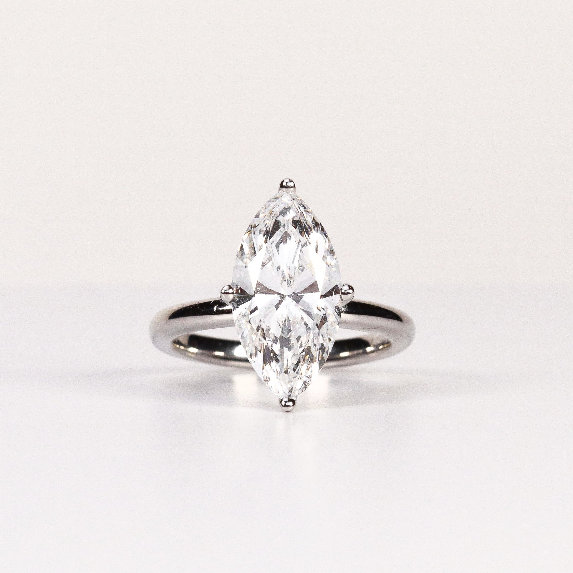 LAB-GROWN DIAMOND MARQUISE BRILLIANT-CUT SOLITAIRE ENGAGEMENT RING image 0