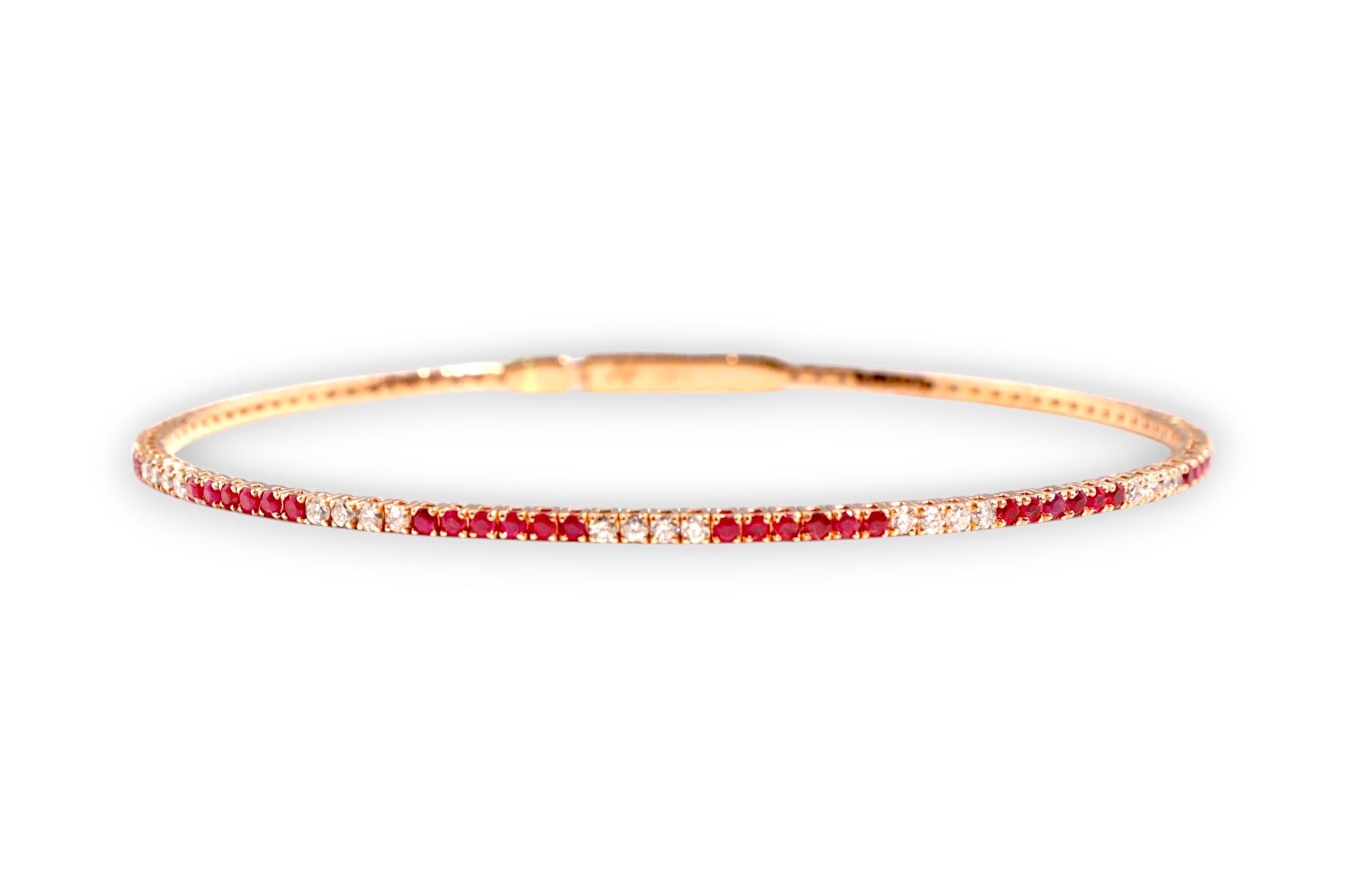 RUBY & DIAMOND PAVÉ BANGLE BRACELET image 1