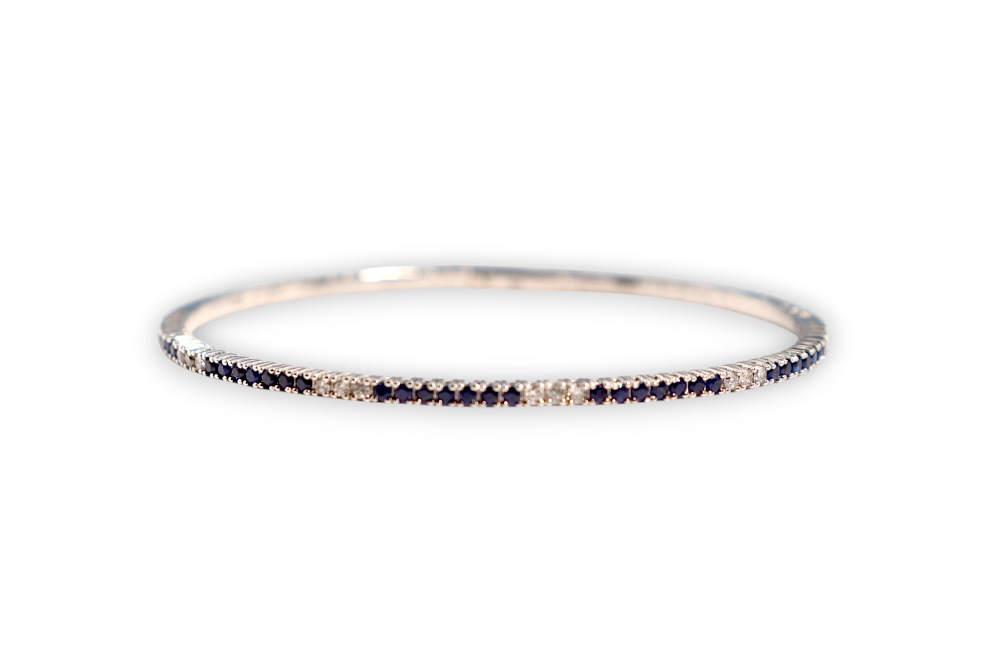 SAPPHIRE & DIAMOND PAVÉ BANGLE BRACELET image 0