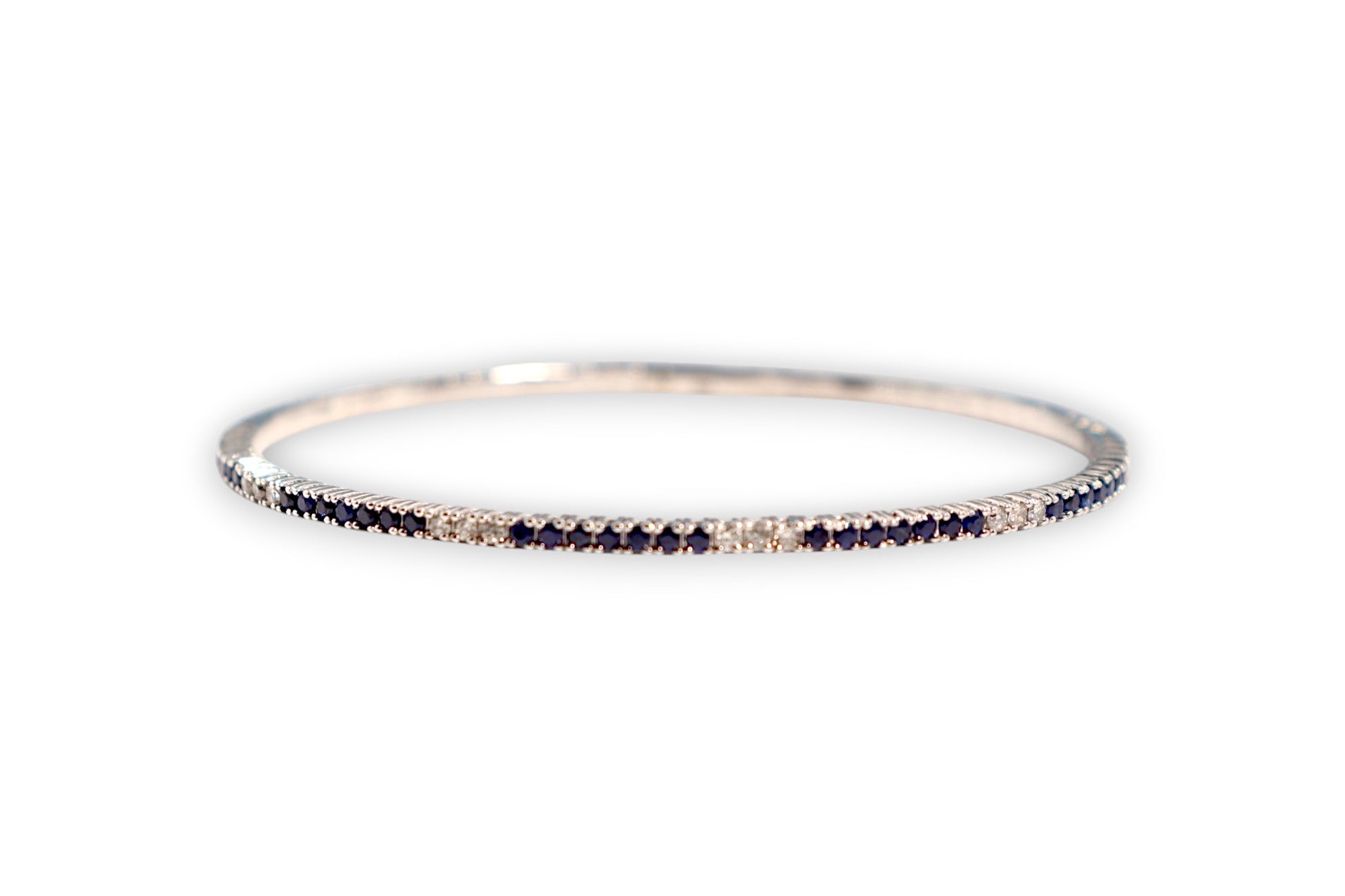 SAPPHIRE & DIAMOND PAVÉ BANGLE BRACELET image 0