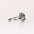 EMERALD & DIAMOND STARBURST CROWN HALO RING image 2
