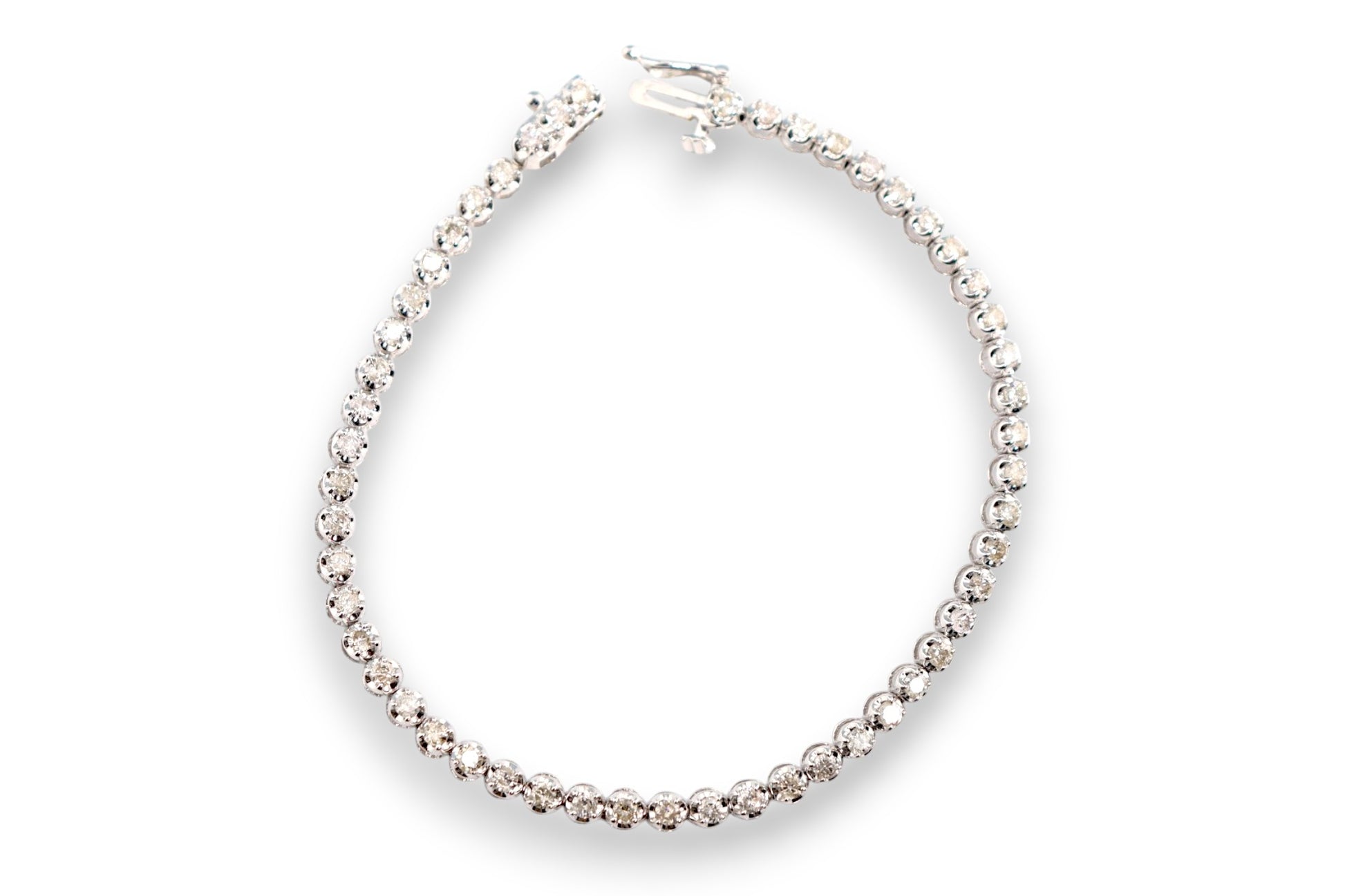 LUXURY LAB GROWN ROUND BRILLIANT DIAMOND TENNIS BRACELET image 2