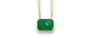 NATURAL EMERALD-CUT EMERALD BEZEL SOLITAIRE NECKLACE image 0