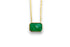 NATURAL EMERALD-CUT EMERALD BEZEL SOLITAIRE NECKLACE image 0