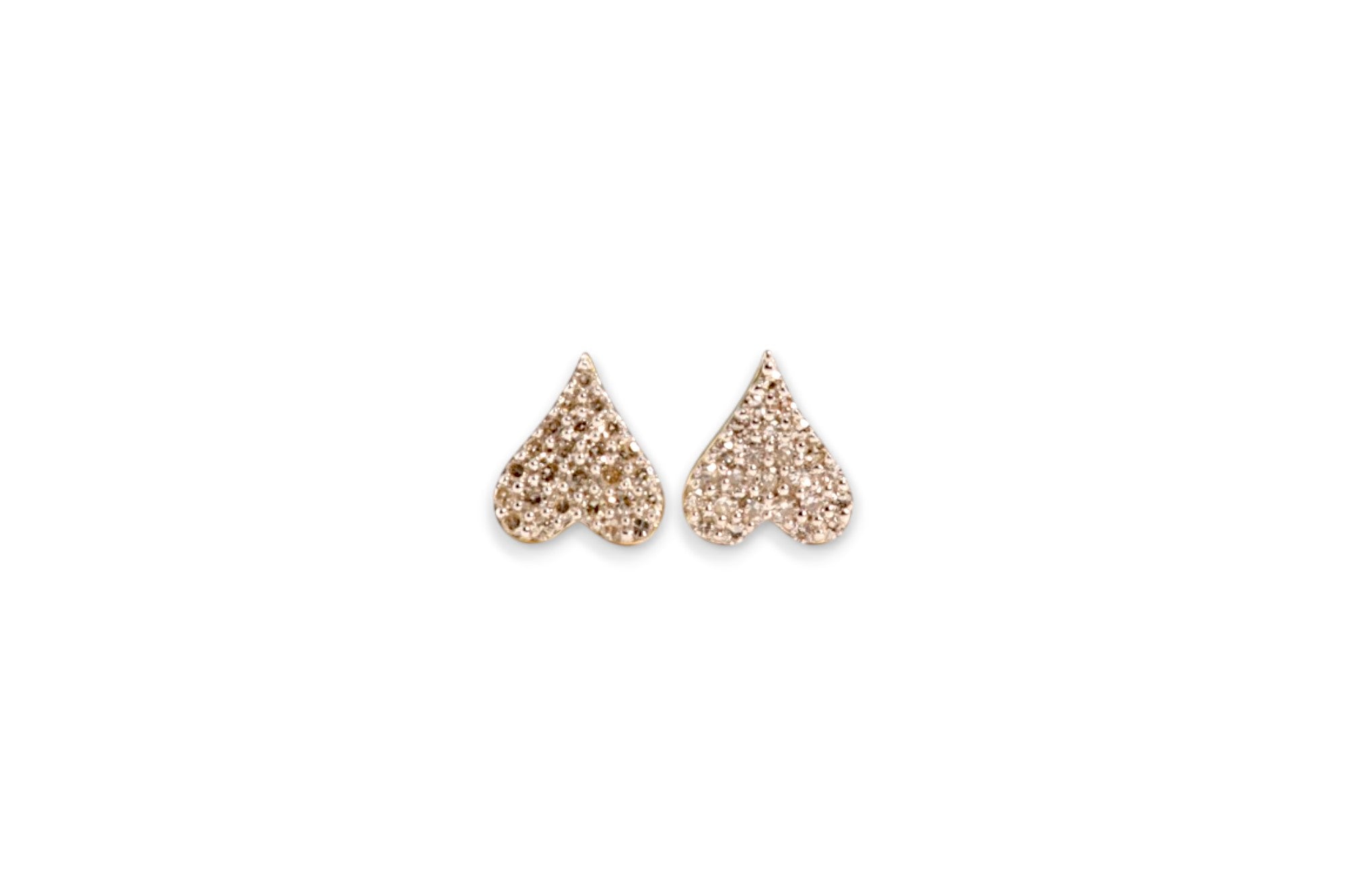 DIAMOND HEART PAVÉ STUD EARRINGS image 1