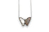 MOTHER OF PEARL & DIAMOND HALO BUTTERFLY PENDANT NECKLACE image 1