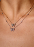 DIAMOND PAVÉ BUTTERFLY PENDANT DIAMOND STATION NECKLACE image 4