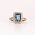 LONDON BLUE TOPAZ & DIAMOND EMERALD-CUT HALO RING image 0