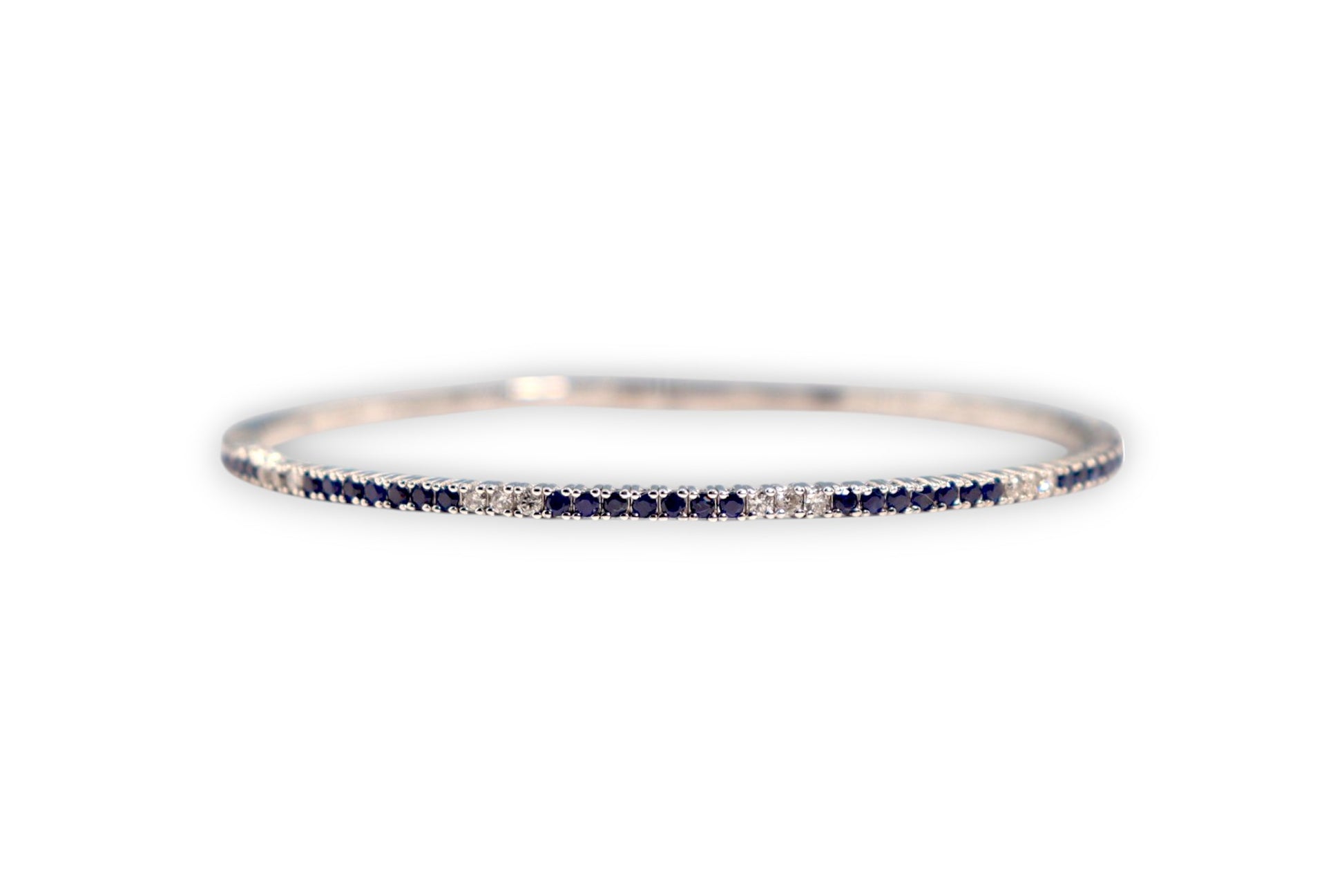 SAPPHIRE & DIAMOND PAVÉ BANGLE BRACELET image 2