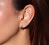 DIAMOND PAVÉ DOUBLE HUGGIE HOOP EARRINGS image 4