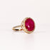 RUBY & DIAMOND OVAL HALO RING image 1