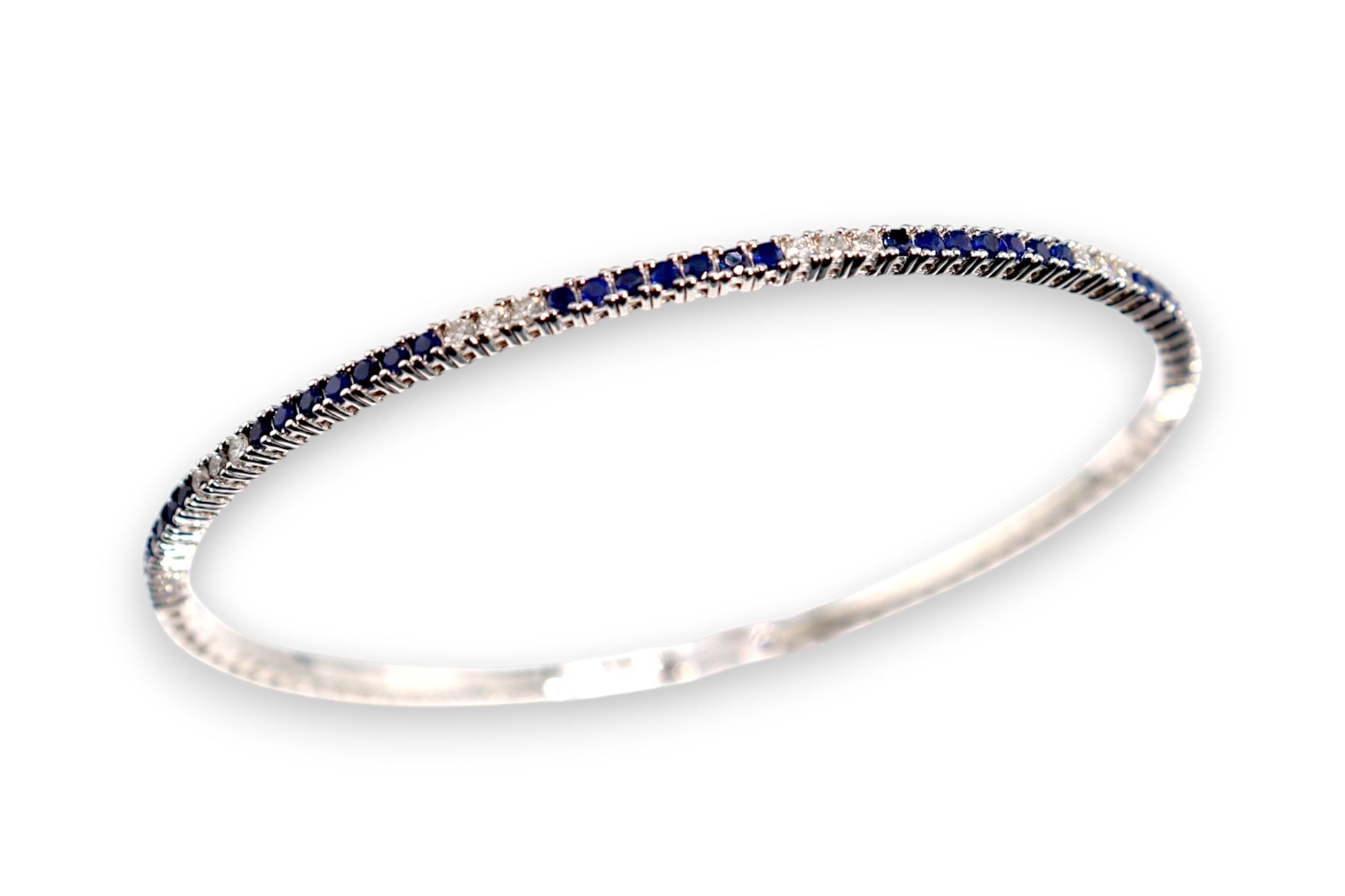 SAPPHIRE & DIAMOND PAVÉ BANGLE BRACELET image 3