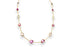 NATURAL MULTI-COLOR SAPPHIRE STATION NECKLACE image 1