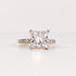 LAB-GROWN DIAMOND PRINCESS-CUT CATHEDRAL PAVÉ BAND ENGAGEMENT RING image 0