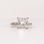 LAB-GROWN DIAMOND PRINCESS-CUT CATHEDRAL PAVÉ BAND ENGAGEMENT RING image 0