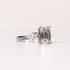 LAB-GROWN DIAMOND EMERALD-CUT & PEAR SIDE-STONE THREE-STONE ENGAGEMENT RING image 1