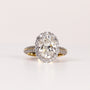 LAB-GROWN DIAMOND OVAL BRILLIANT-CUT HALO ENGAGEMENT RING image 0