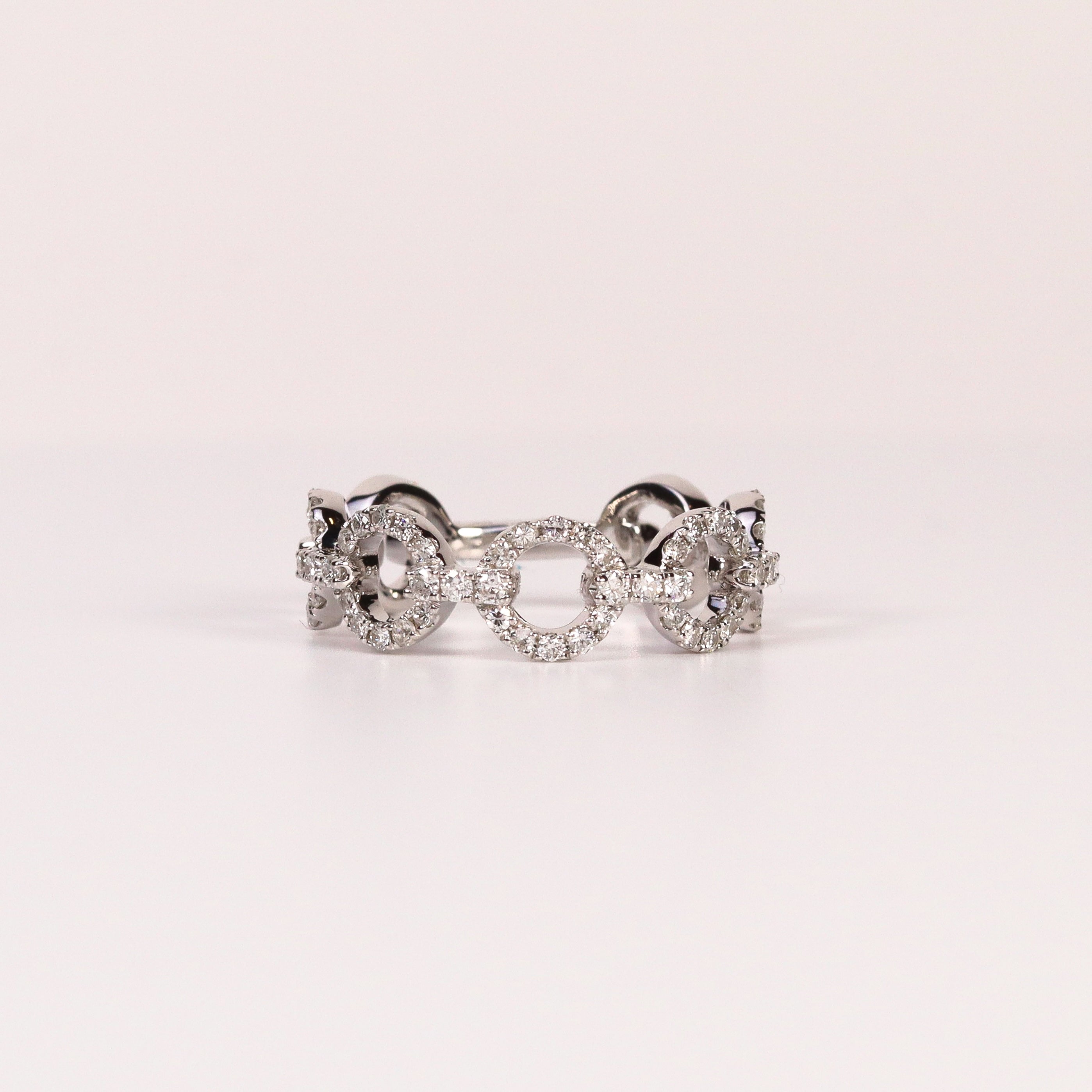 DIAMOND ROUND CHAIN LINK RING image 0