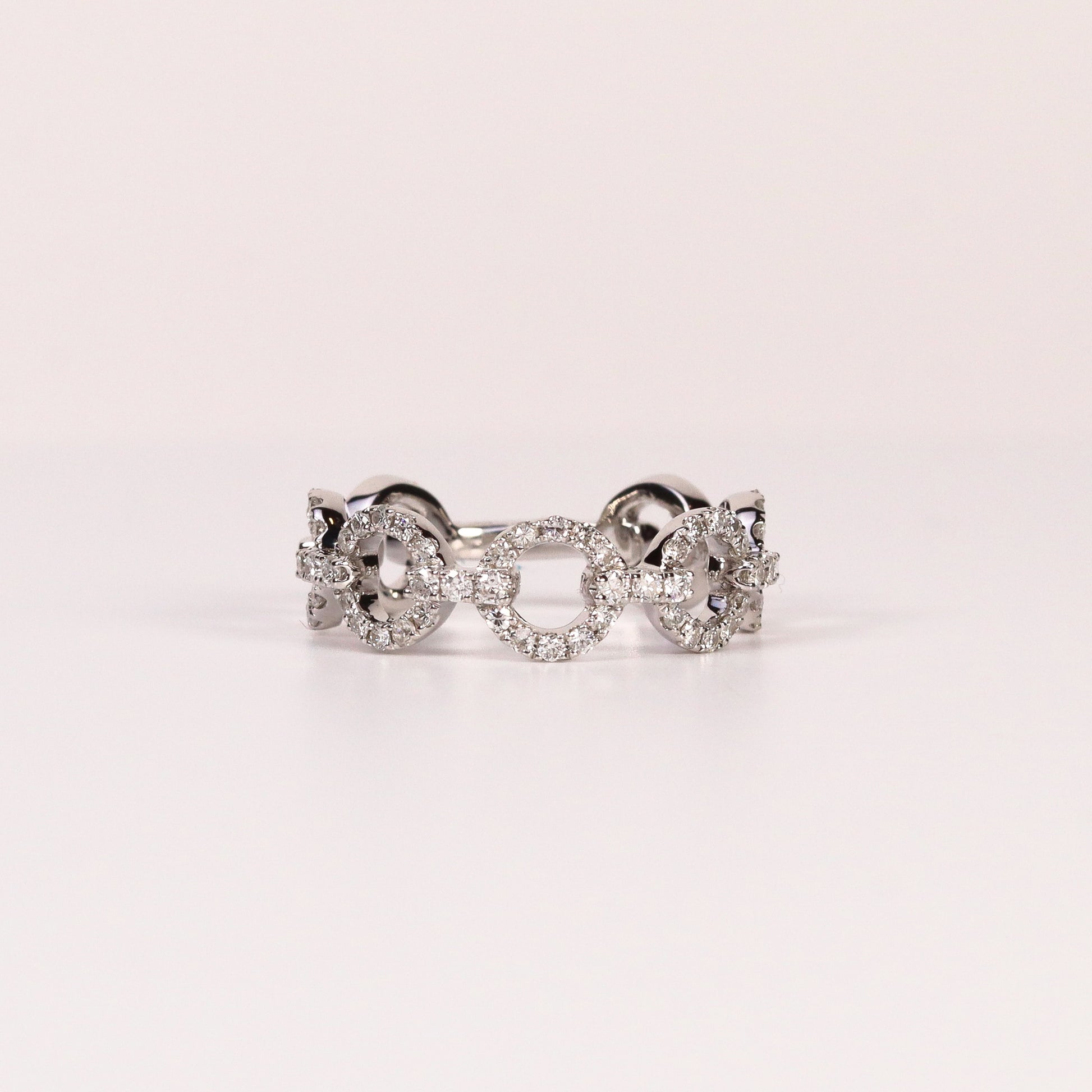 DIAMOND ROUND CHAIN LINK RING image 0