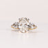 LAB-GROWN DIAMOND OVAL & PEAR SIDE-STONE THREE-STONE ENGAGEMENT RING image 0