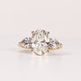 LAB-GROWN DIAMOND OVAL & PEAR SIDE-STONE THREE-STONE ENGAGEMENT RING image 0