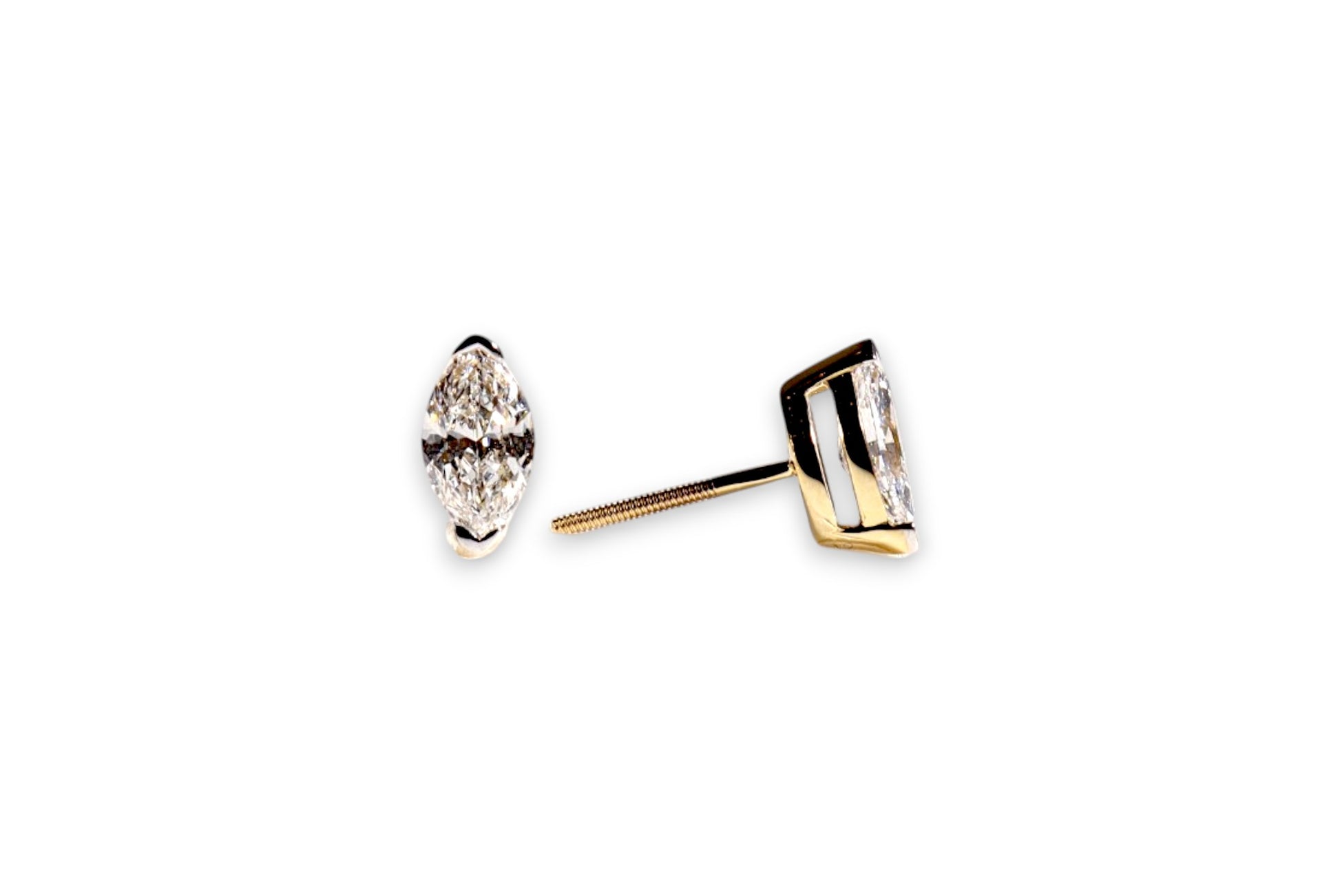 LUXURY LAB-GROWN MARQUISE CUT DIAMOND STUD EARRINGS image 4