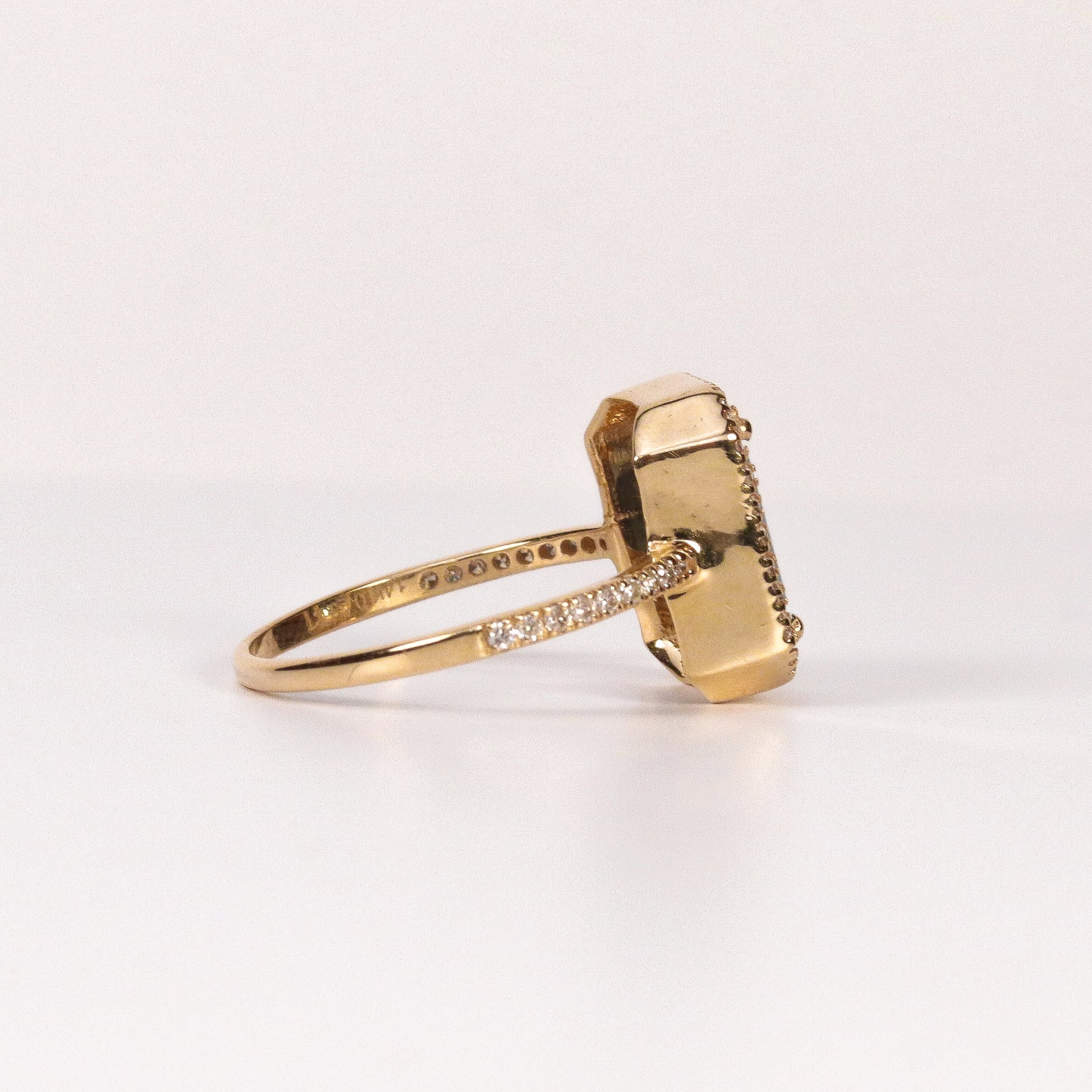 LONDON BLUE TOPAZ & DIAMOND EMERALD-CUT HALO RING image 2
