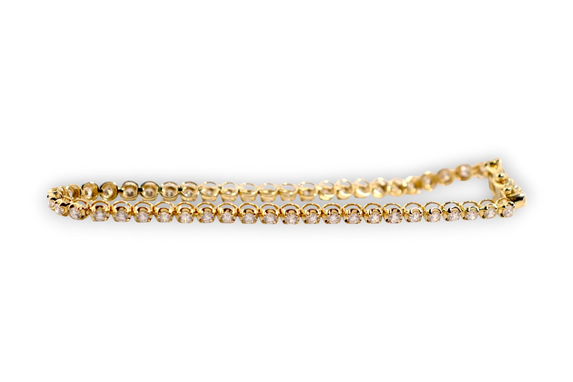 LUXURY LAB-GROWN ROUND BRILLIANT DIAMOND TENNIS BRACELET image 2