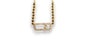 DIAMOND PAVÉ OPEN LINK SLIDER PENDANT BALL BEAD NECKLACE image 0