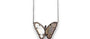 MOTHER OF PEARL & DIAMOND HALO BUTTERFLY PENDANT NECKLACE image 0