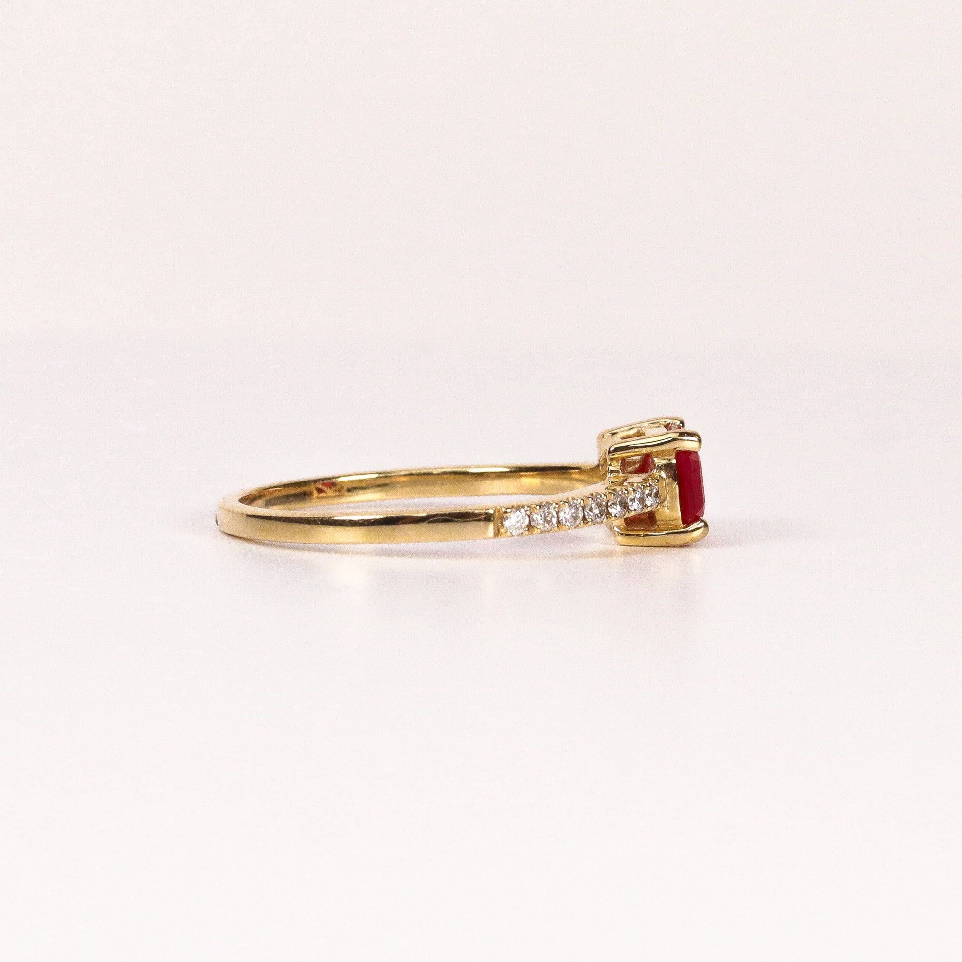 RUBY & DIAMOND RADIANT-CUT RING image 1