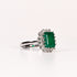EMERALD & DIAMOND STARBURST CROWN HALO RING image 1