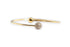 PAVÉ DIAMOND BALL & SOLID GOLD BYPASS BANGLE BRACELET image 0