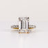 LAB-GROWN DIAMOND EMERALD-CUT CATHEDRAL PAVÉ BAND ENGAGEMENT RING image 0