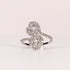 DIAMOND DOUBLE HEART CUFF RING image 0