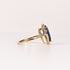 BLUE SAPPHIRE & DIAMOND PEAR-CUT HALO RING image 2